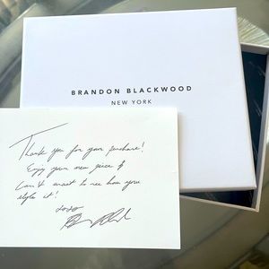 Mini handbag from Brandon Blackwood New York black and white